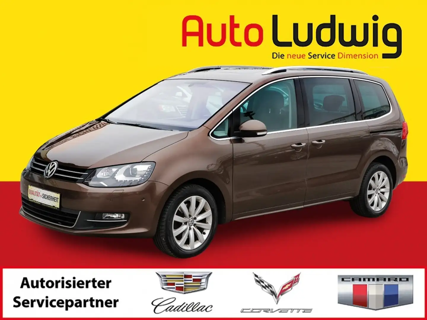 Volkswagen Sharan Highline BMT 2,0TDI DSG*LEDER*NAVI*XENON*PDC*PA... Brun - 1