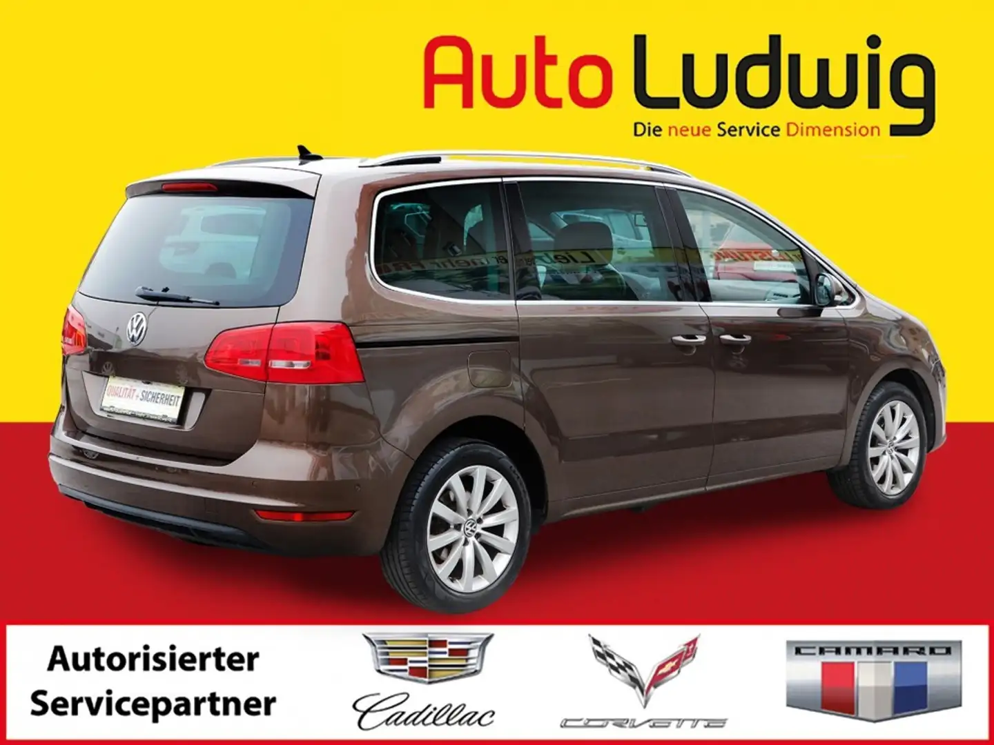 Volkswagen Sharan Highline BMT 2,0TDI DSG*LEDER*NAVI*XENON*PDC*PA... Brun - 2