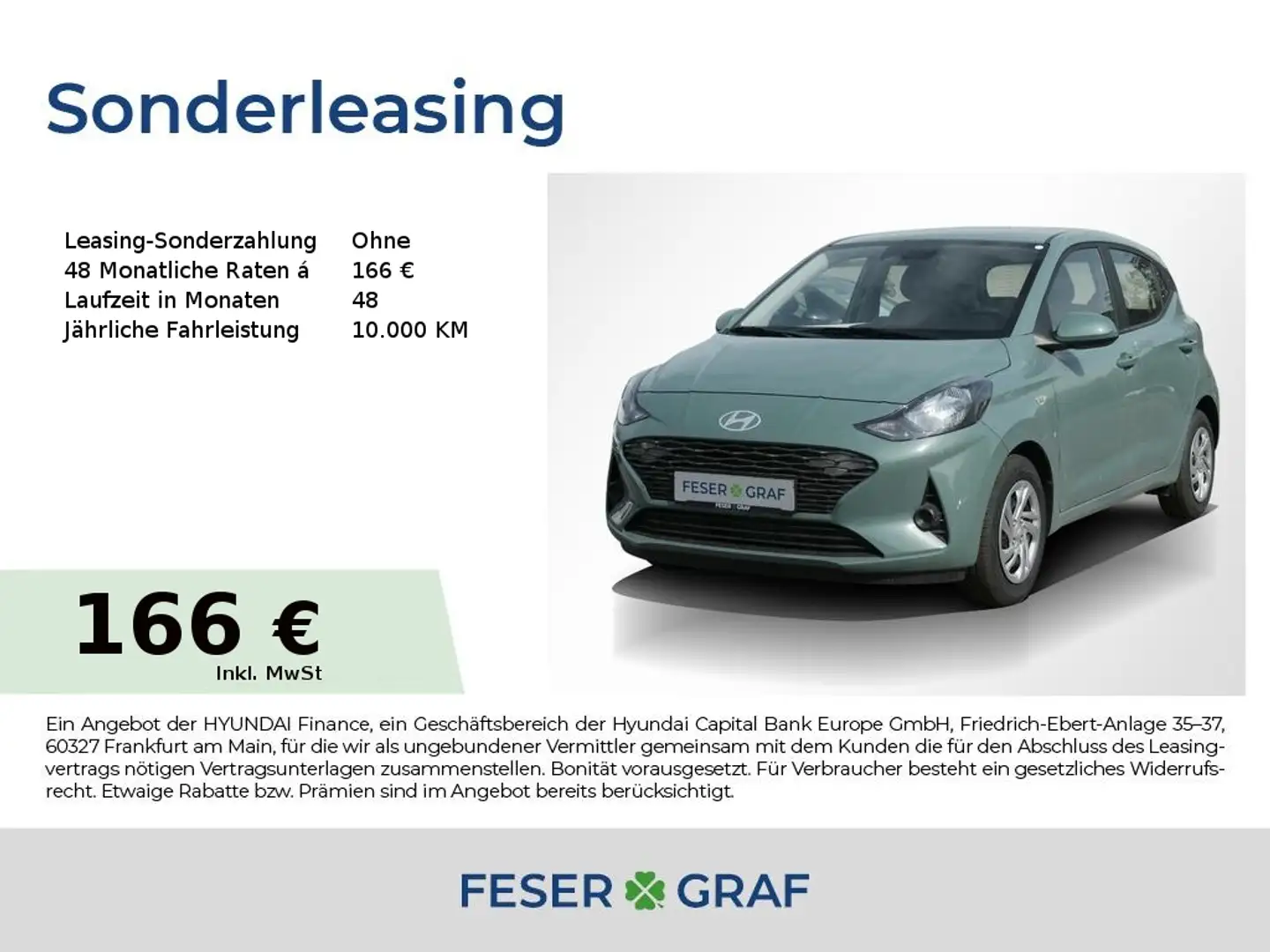 Hyundai i10 SELECT NAVI KAMERA LED-TFL CARPLAY USB Grün - 1