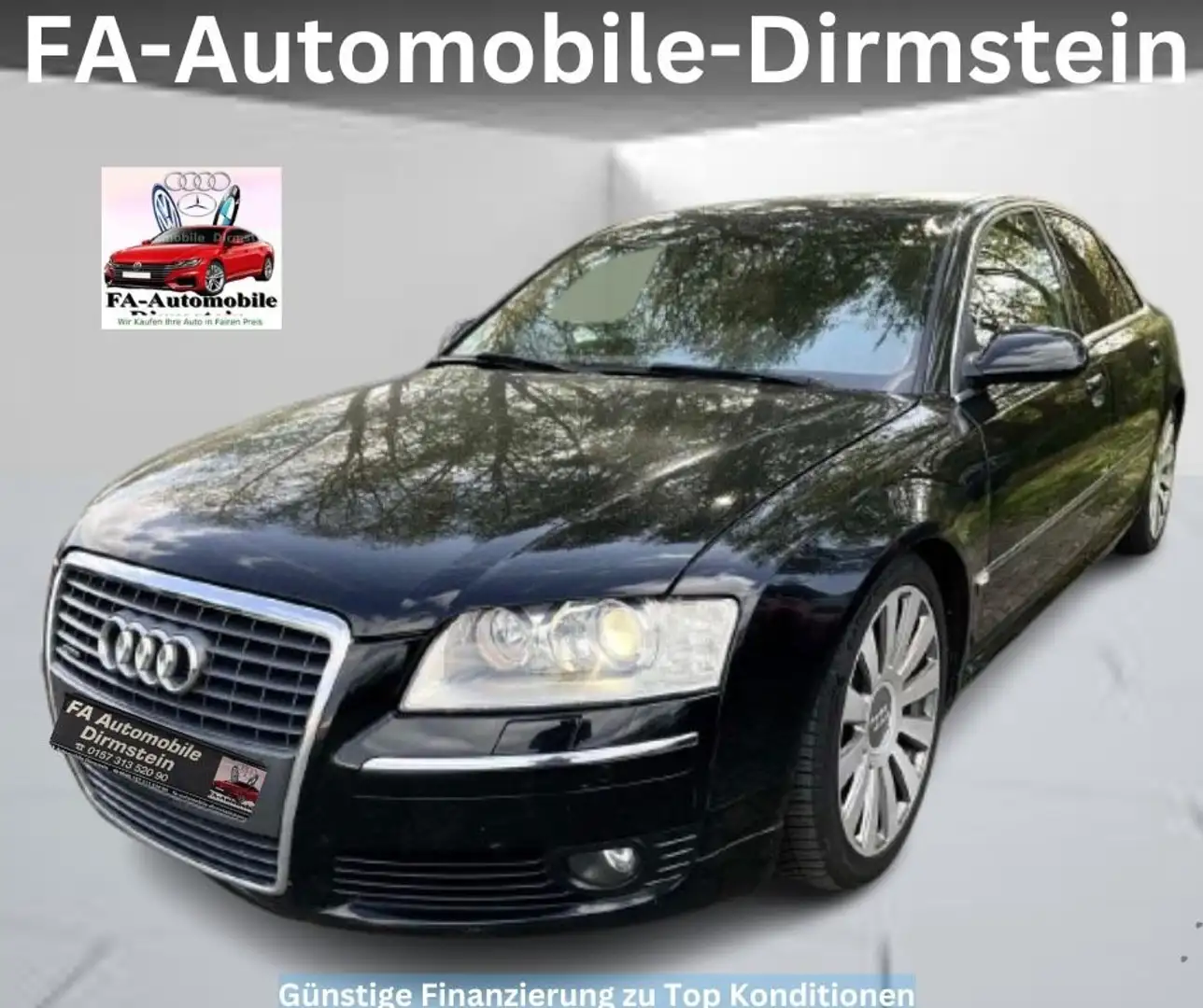Audi A8 3.0 TDI quattro/VOLLLEDER/BI.XEN/NAVI/SCHIEBE Schwarz - 2