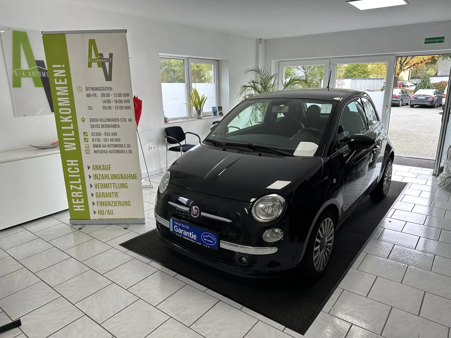Fiat 500 Lounge*PANORAMA+KLIMA* Schwarz - 1