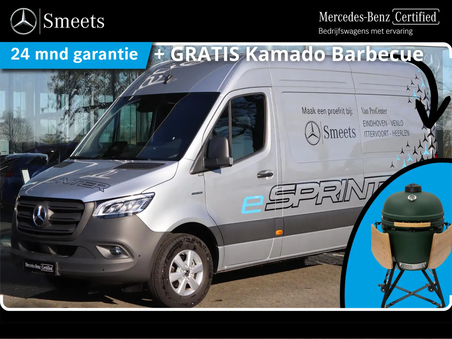 Mercedes-Benz 320 eSprinter L2 PRO LED 266km WLTP Argintiu - 1
