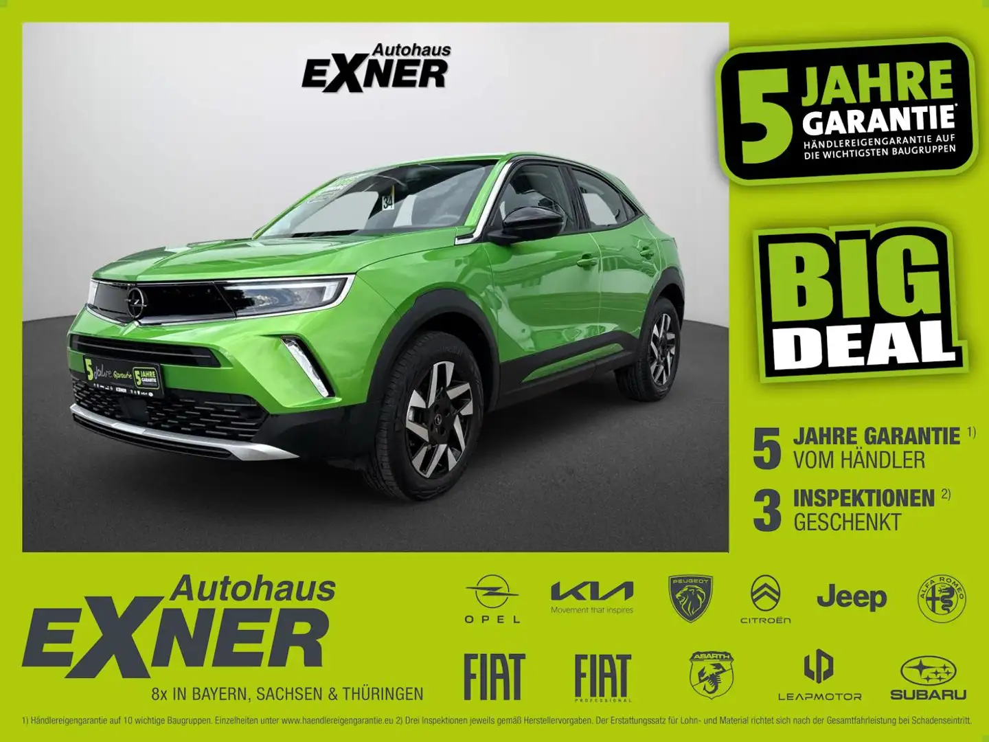 Opel Mokka 1.2 Turbo ELEGANCE LED+Kam.+KlimaA+LM+PDC Grün - 1