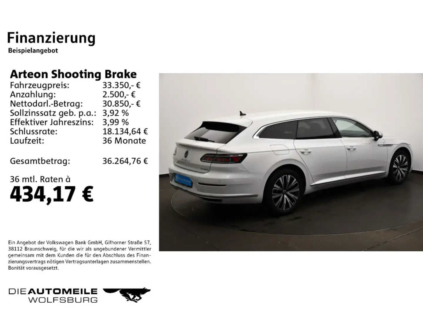 Volkswagen Arteon 1.4 TSI Hybrid DSG Eleganc Weiß - 2