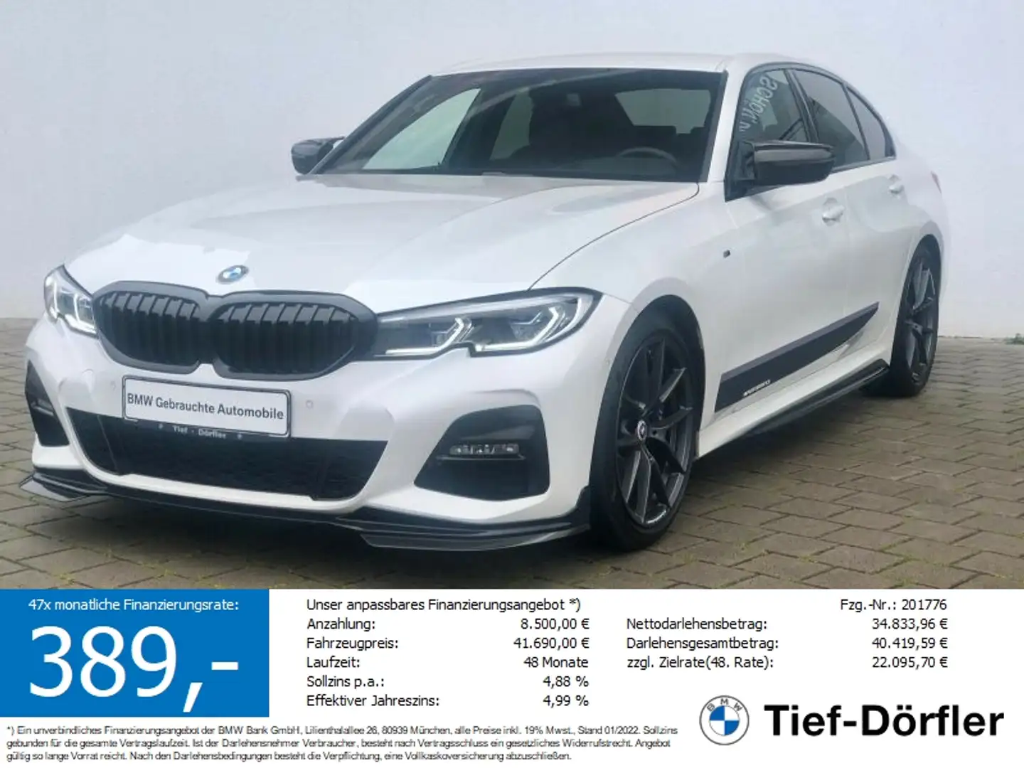 BMW 330 d SAG M Sport LASER/HUD/GESTIK/hk/AKUSTIK Blanc - 1