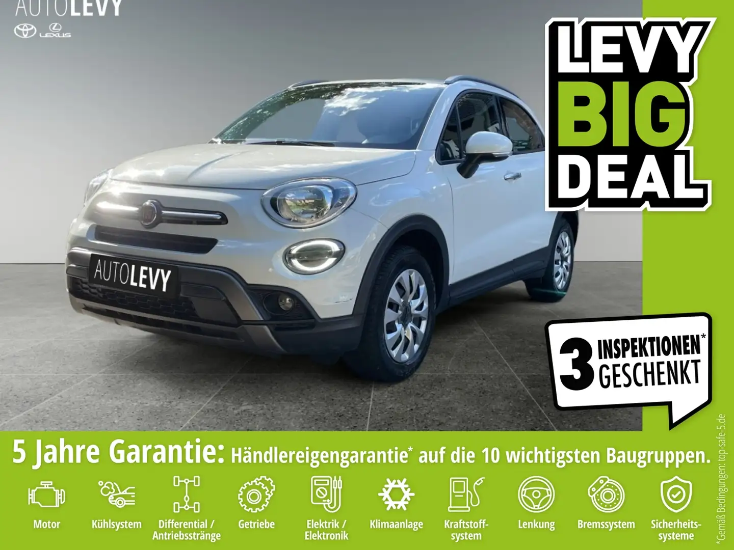 Fiat 500X 1.3 GSE Cross 2xKlima AUT Facelift Kam. LM Blanc - 1