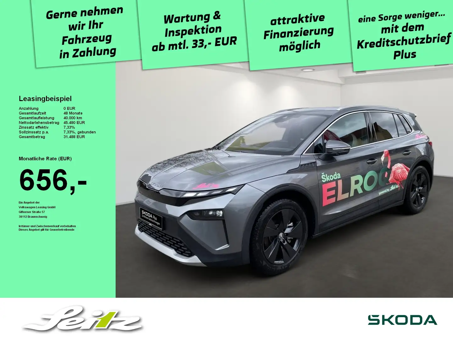 Skoda Elroq 85 Lodge *MATRIX*PDC*NAVI* Grau - 1