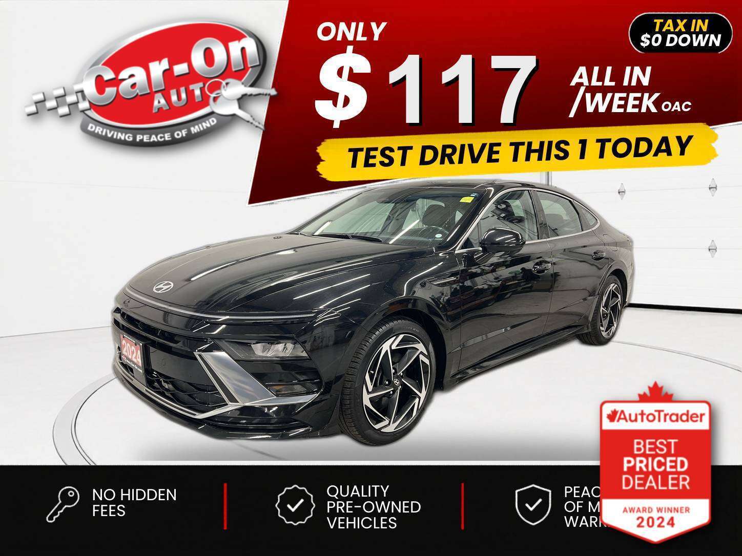 Black 2024 Hyundai Sonata Sedan Automatic