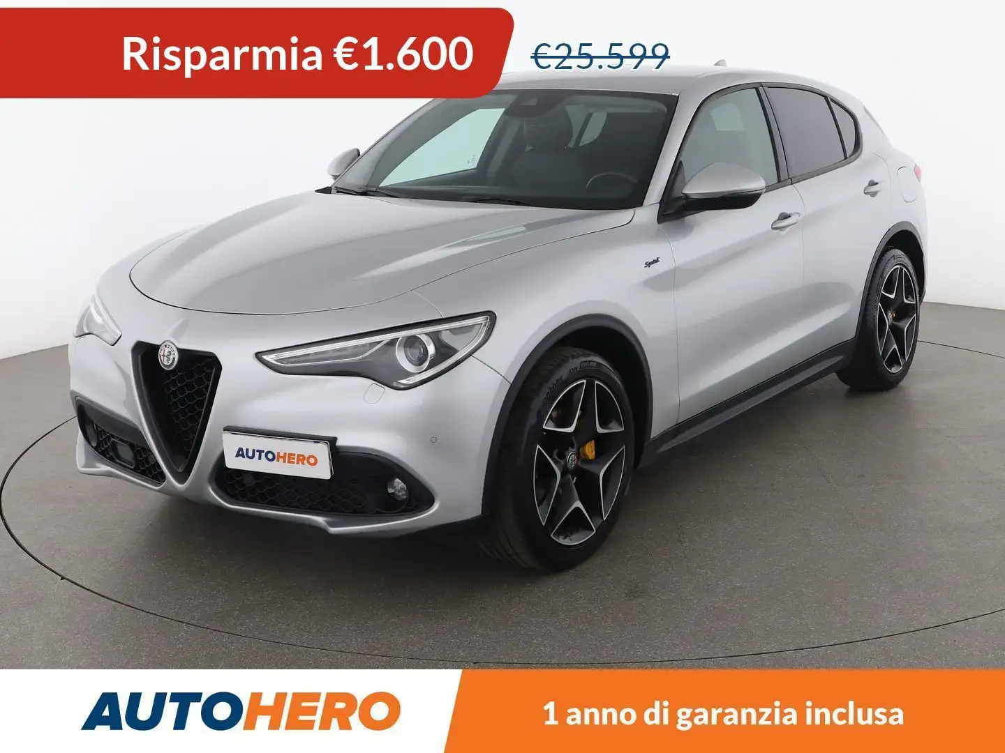 Alfa Romeo Stelvio 2.2 JTDM Sprint 190 CV AT8 Q4 Grigio - 1
