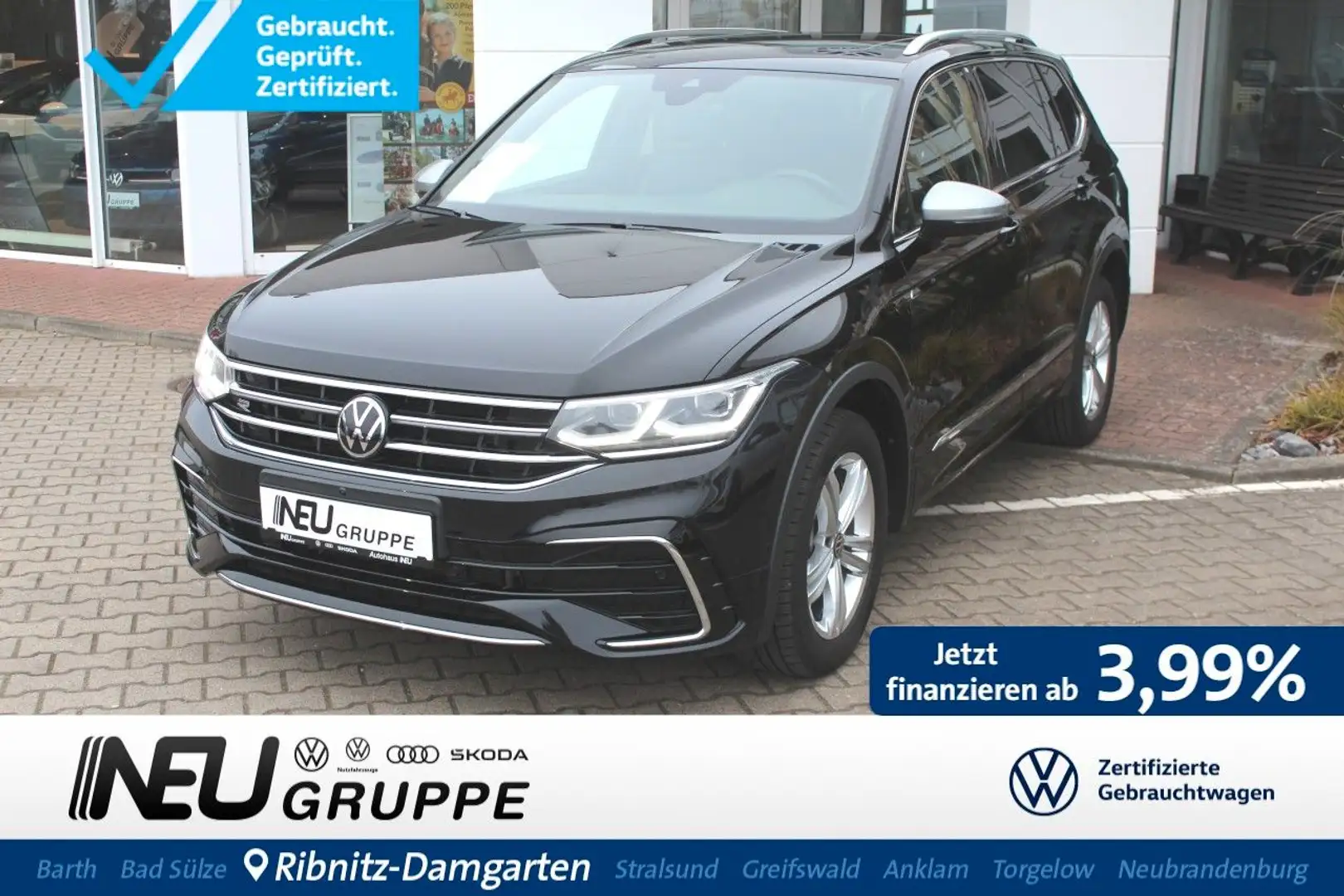 Volkswagen Tiguan Allspace R-Line 2.0 TSI 4x4 DSG Leder RFK Schwarz - 1