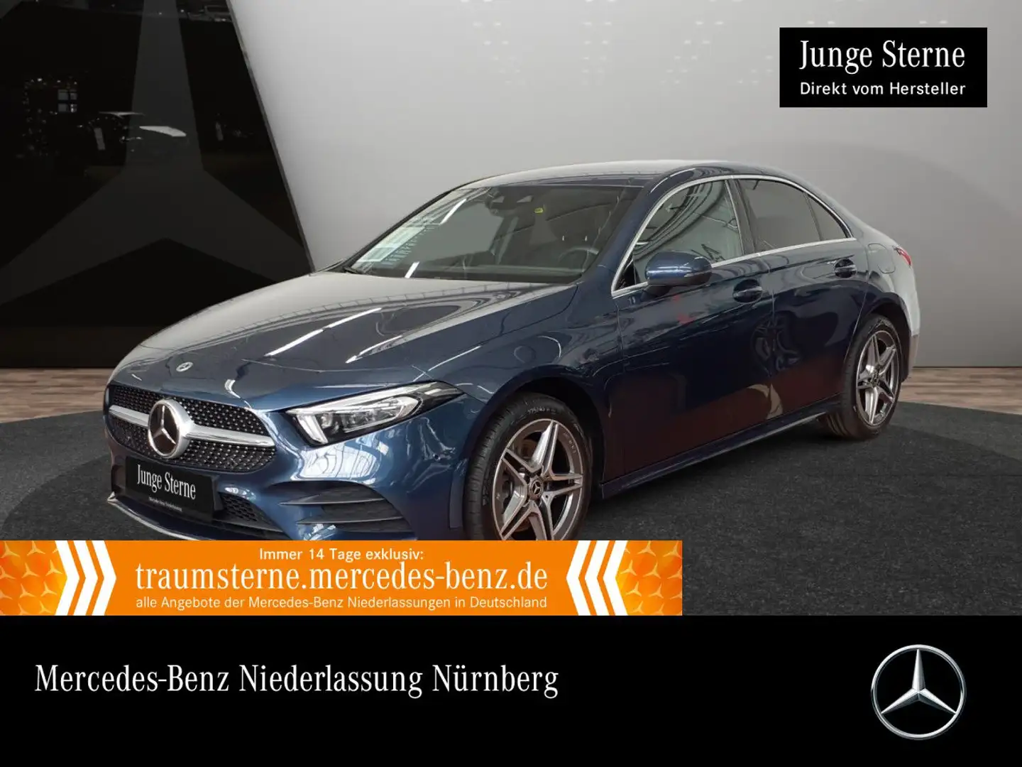 Mercedes-Benz A 250 e Lim AMG+360°+AHK+MULTIBEAM+8G Blau - 1