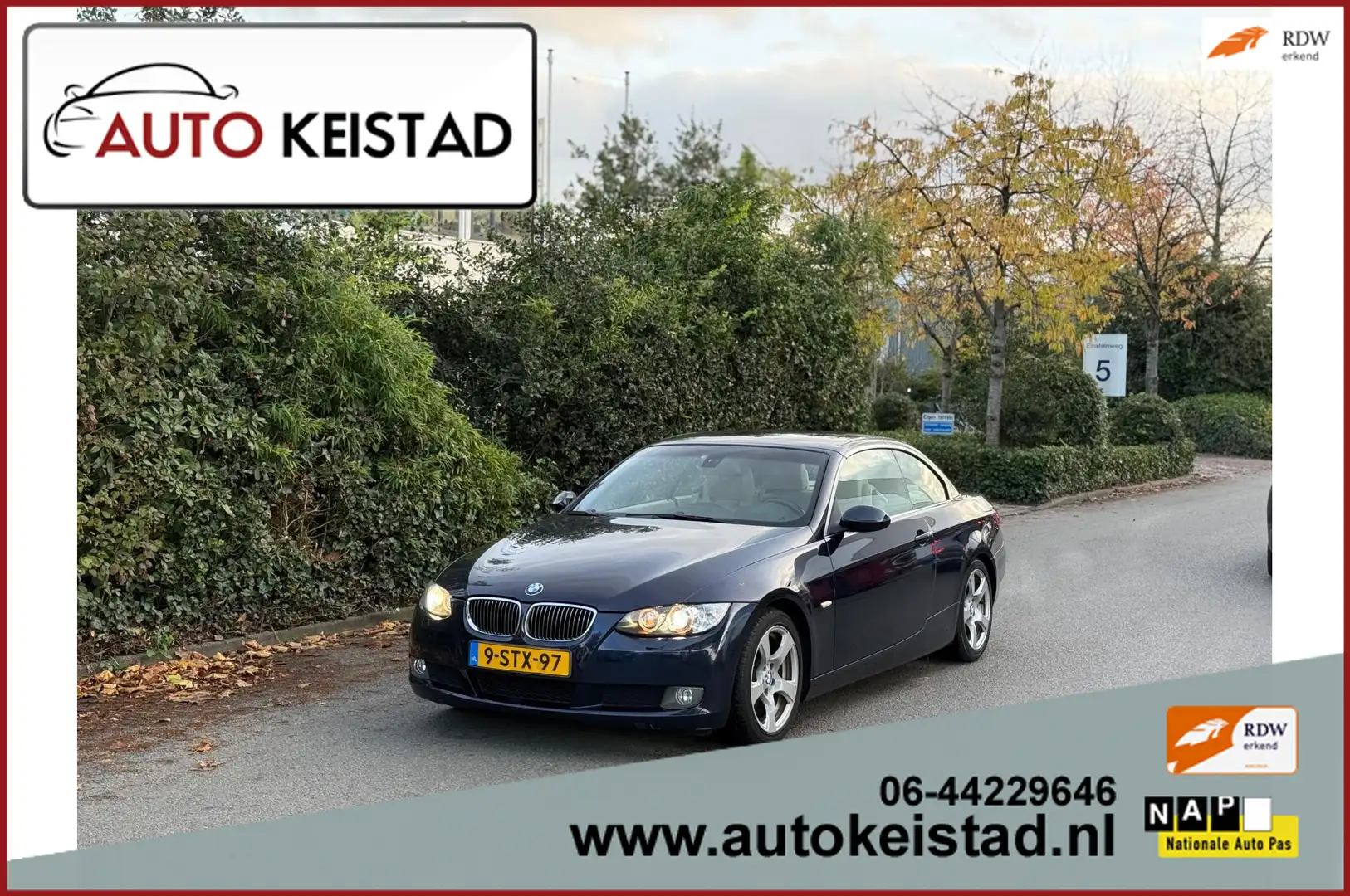 BMW 320 3-serie Cabrio 320i 6-BAK CABRIOLET LEDER/NAVI/XEN Blauw - 1
