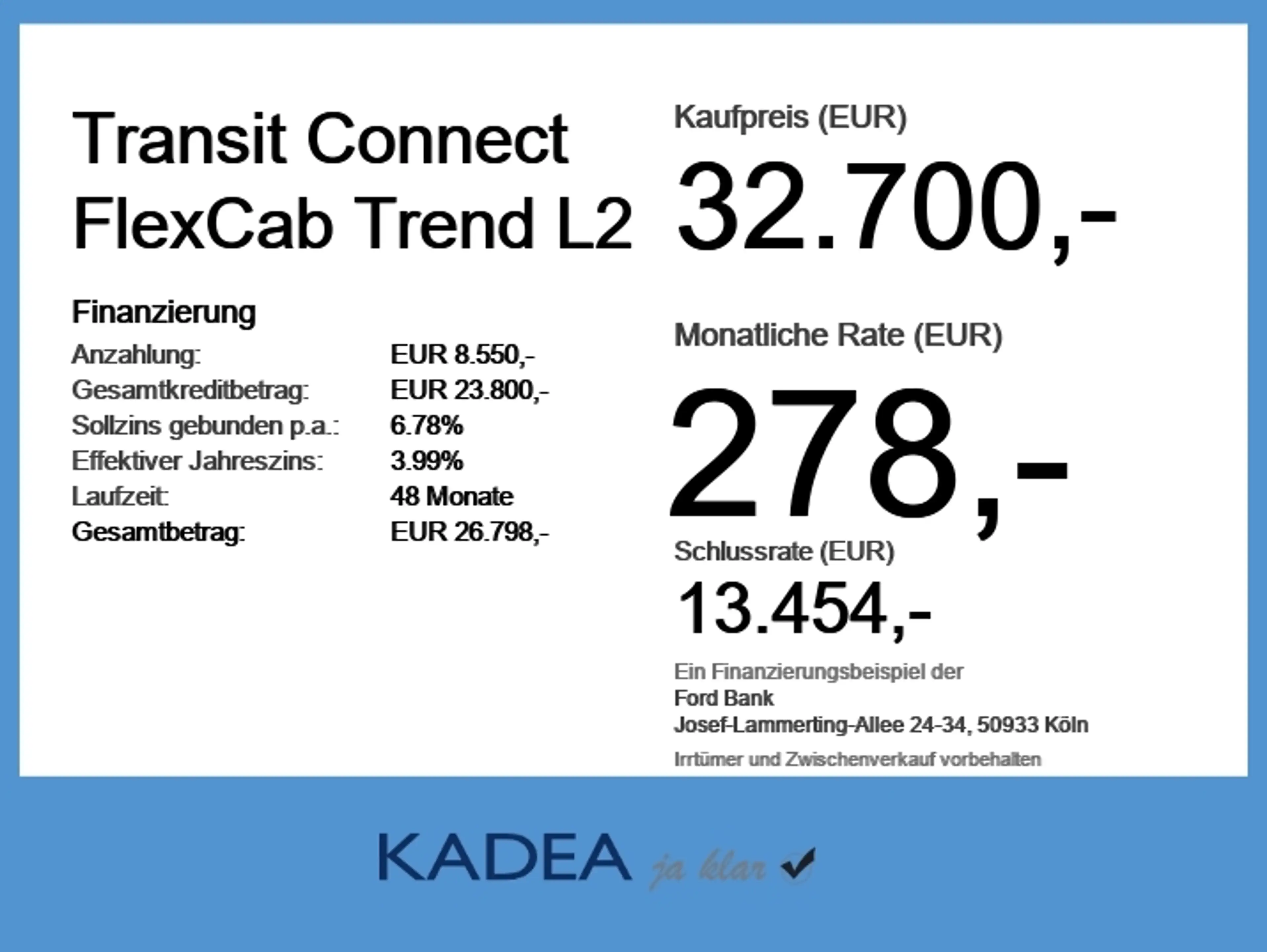 Ford Transit Connect FlexCab Trend L2 NAV*SHZ*PDC — photo 6