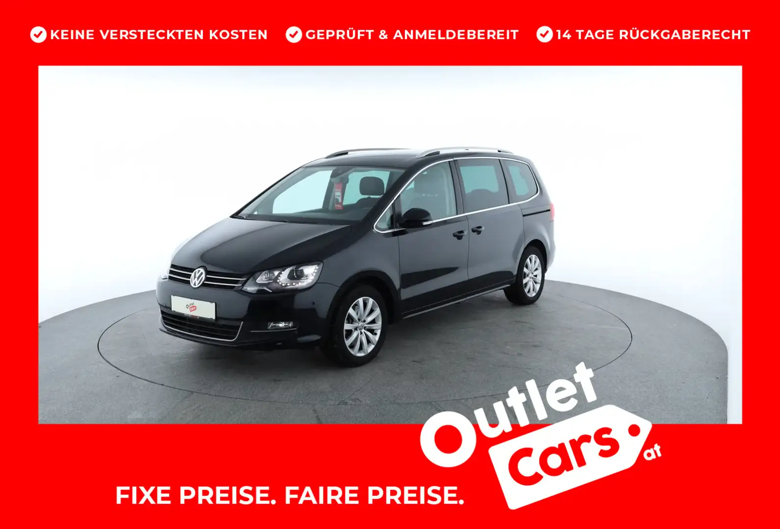Volkswagen Sharan Business SCR 2,0 TDI DSG 7 Sitze Negru - 1