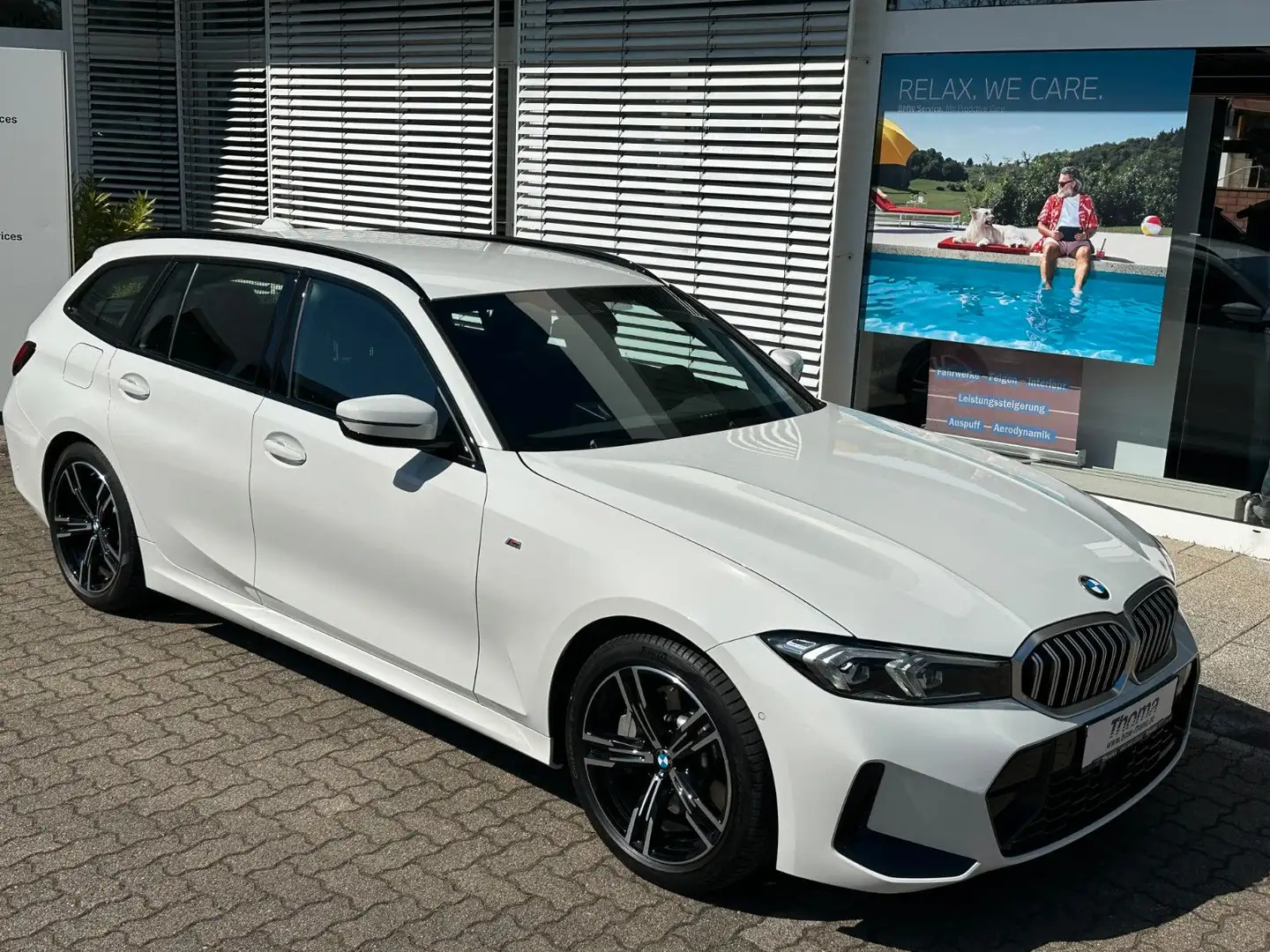 BMW 330 i Touring M Sport +Navi +Hifi +Akt.G.reg +RFK Blanc - 1