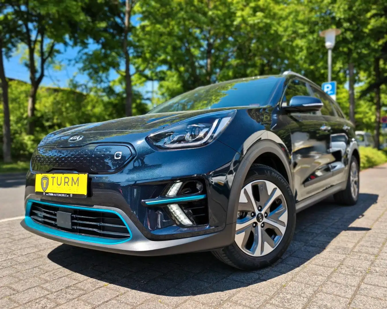 Kia Niro eNiro 64kWh|Garantie09/2028|SOH100%|11kW|LED|SHZ Bleu - 1