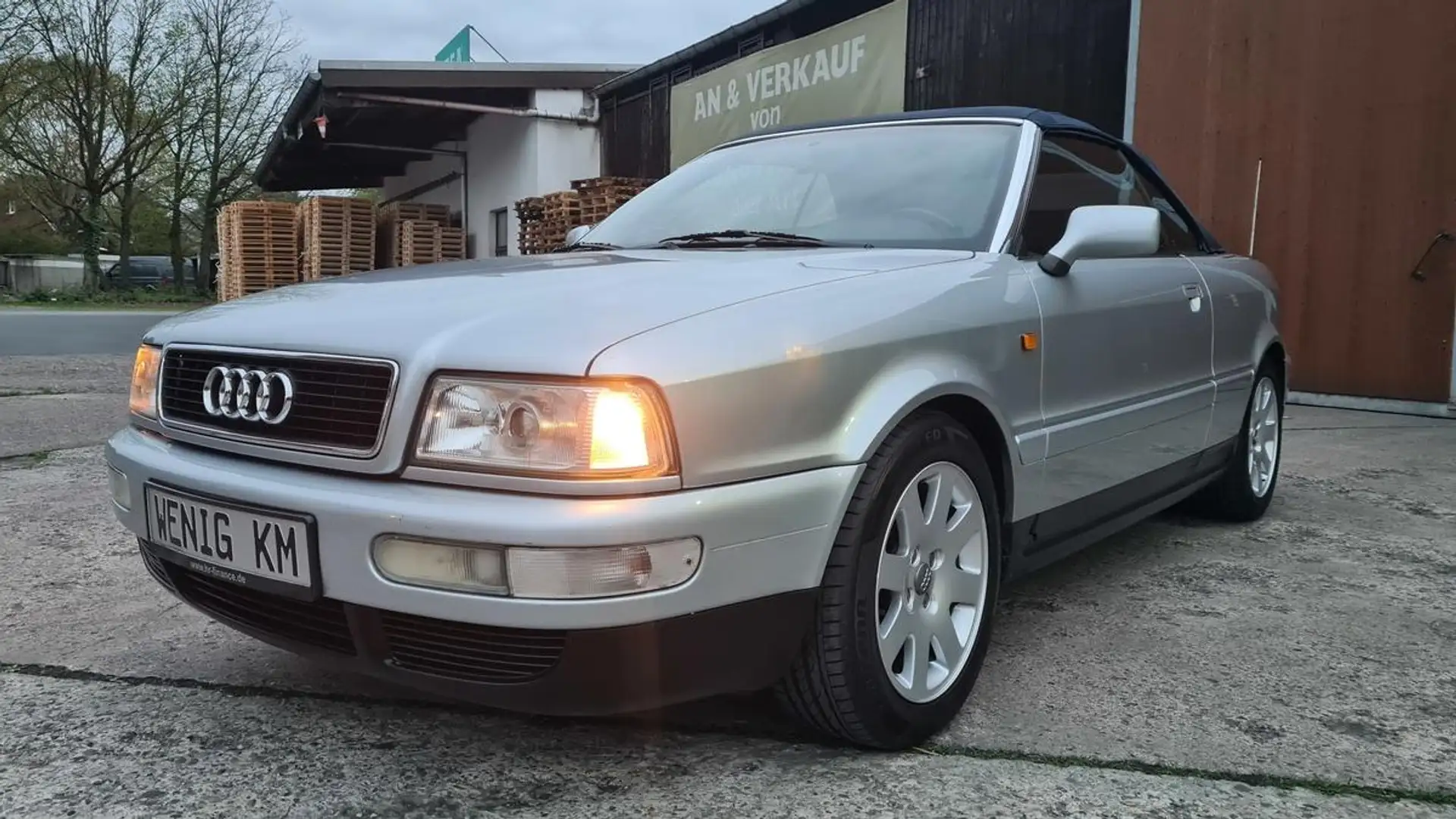 Audi Cabriolet 80 B4 Leder Klima e-Dach Scheckheft Silber - 1