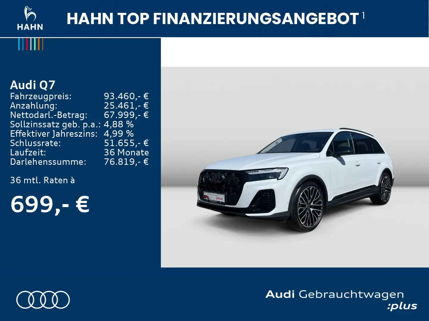 Audi Q7 50TDI qua S-Trc HUD B&O Pano 360° Matrix Virt Weiß - 2