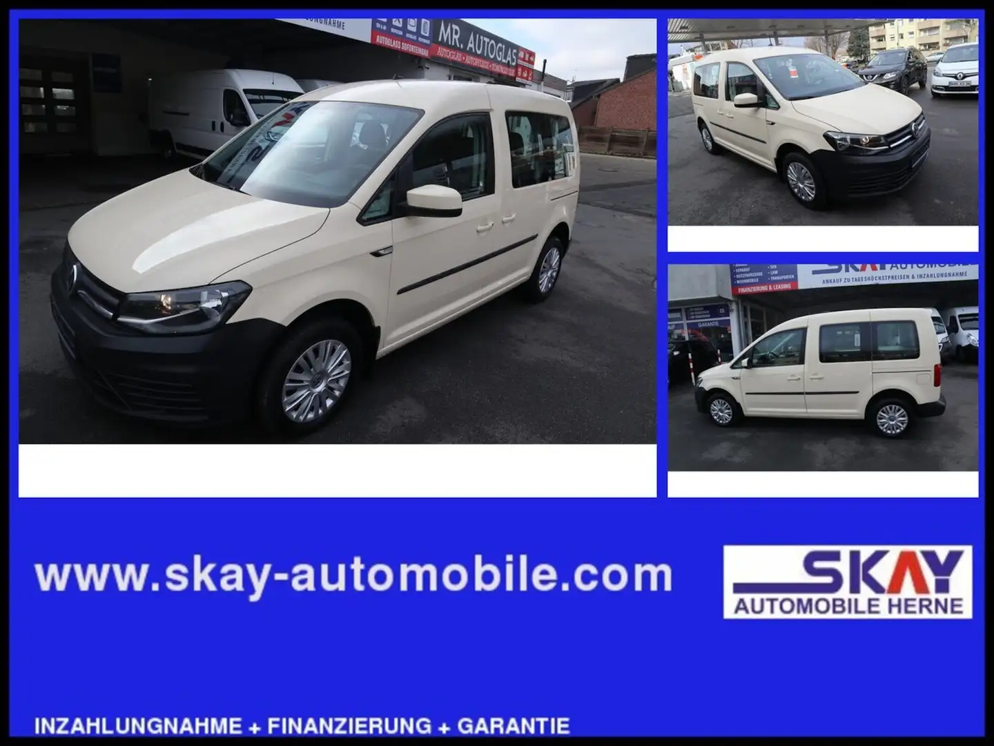 Volkswagen Caddy PKW Taxi s&s Tempo Klima Scheckheftgepf Gelb - 1