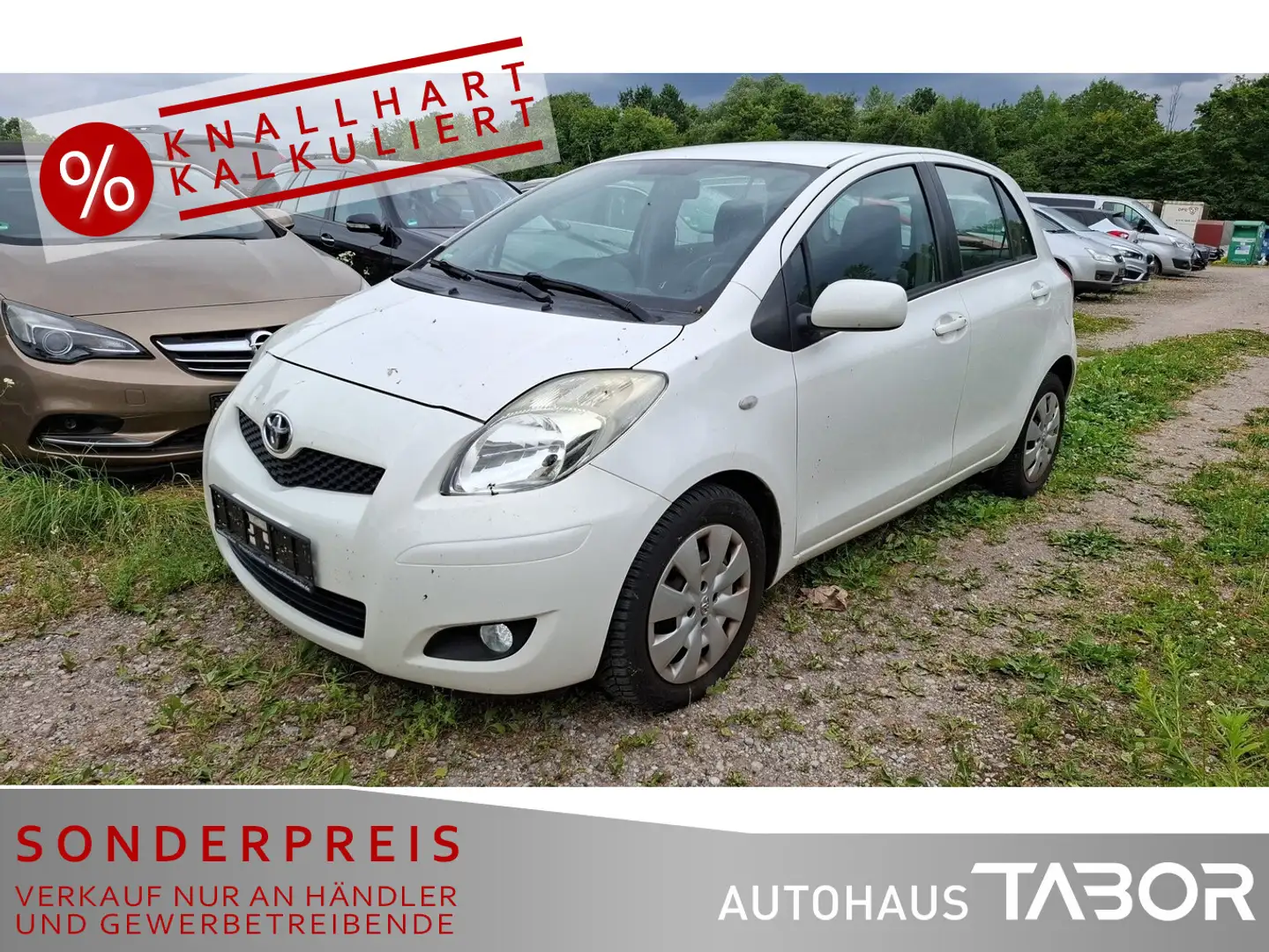 Toyota Yaris 1.3 VVT-i Automatik Sol Klima el.FH Weiß - 1