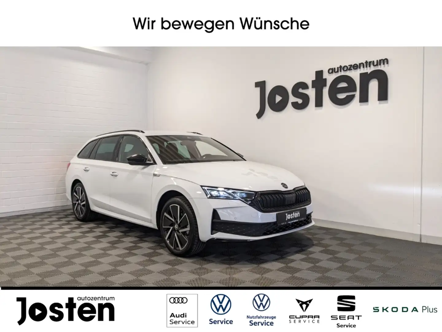 Skoda Octavia Combi Sportline 2.0 TDI DSG AHK Matrix HUD Blanco - 1