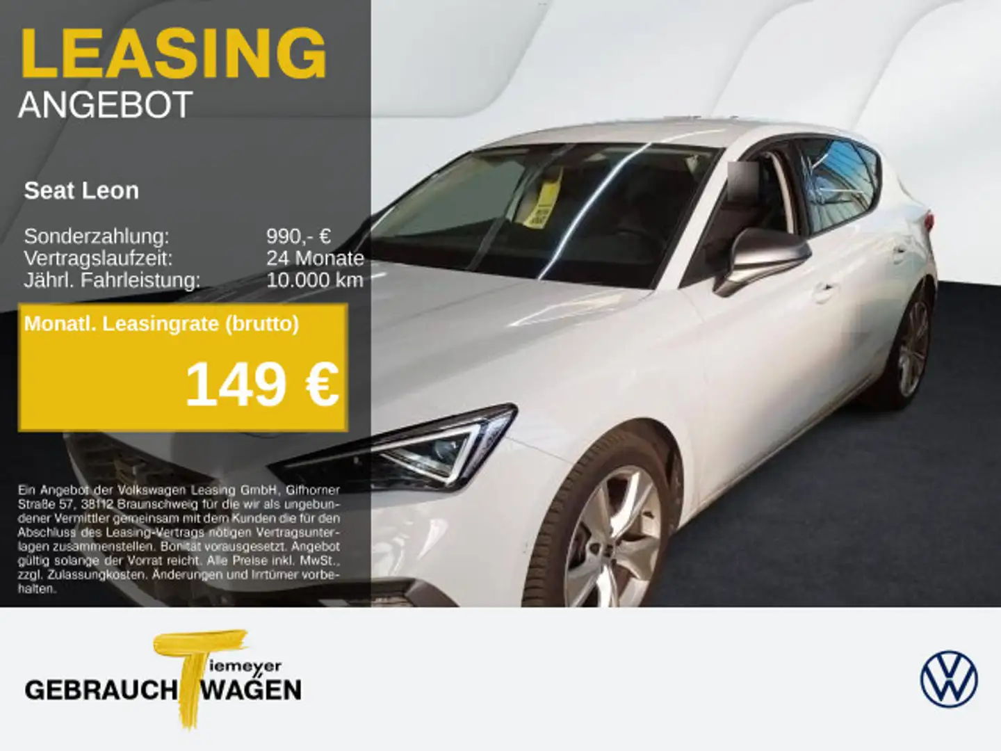 SEAT Leon 2.0 TDI DSG FR MOD-2025 MATRIX 12,9"NAVI KA Blanc - 1