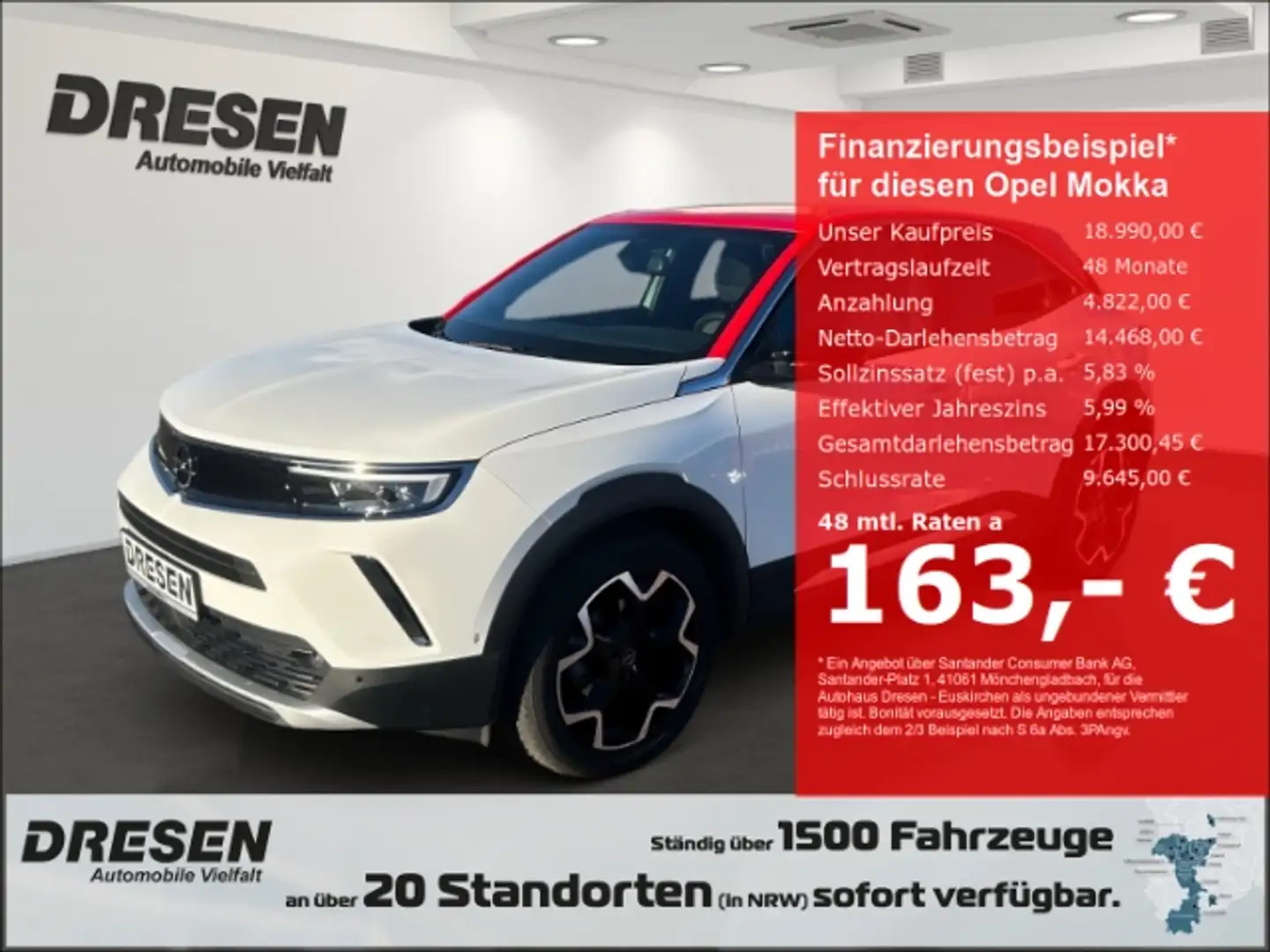 Opel Mokka 1.2 Ultimate Automatik Sitzheizung/Navi/IntelliLux Weiß - 1