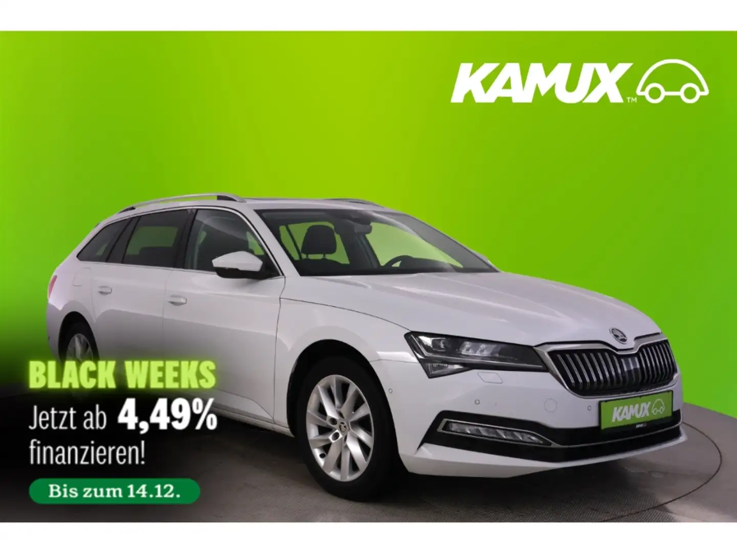 Skoda Superb 1.5TSI Combi DSG Style+LED+NAVI+PANO+AHK Weiß - 1