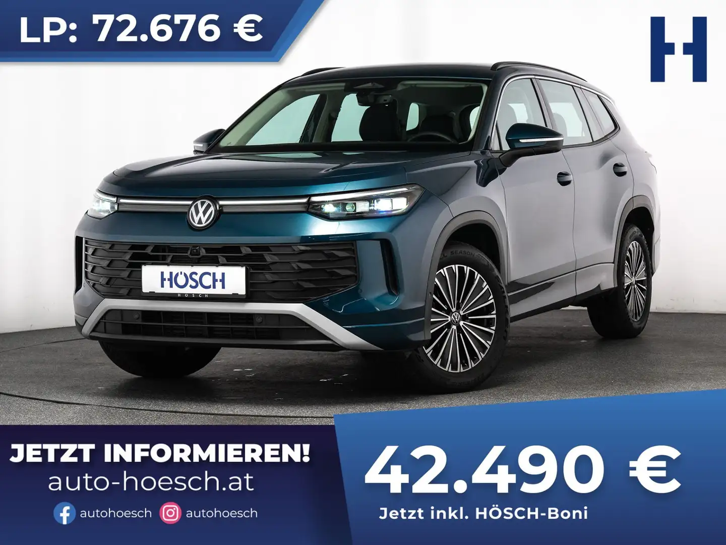 Volkswagen Tayron TDI Life 4Motion AHK 7-SITZE ASSISTENZ HD-MATRIX Blau - 1