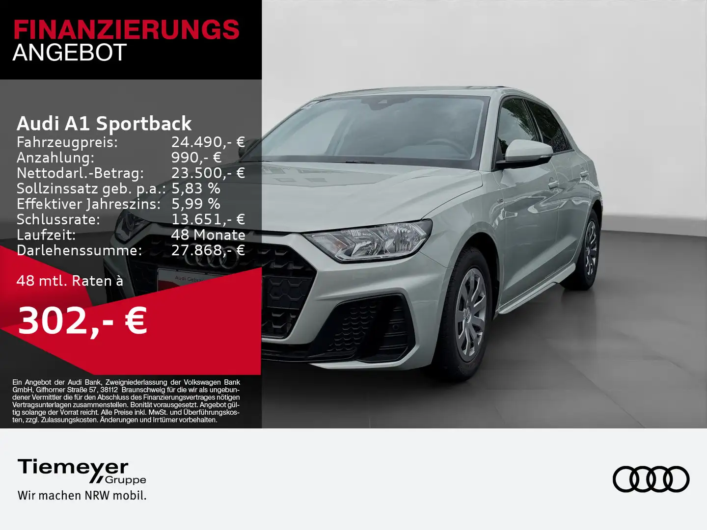 Audi A1 25 TFSI S LINE LM17 OPTIK-PKT SPORT Silber - 1
