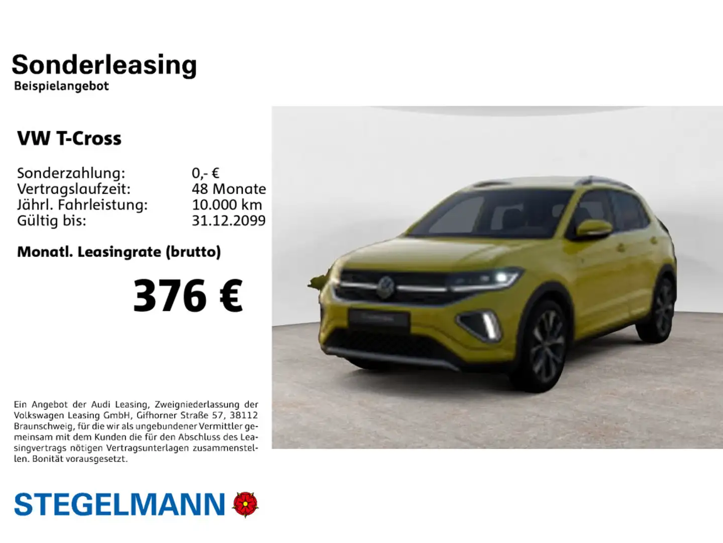 Volkswagen T-Cross 1.0 R-Line Gelb - 2