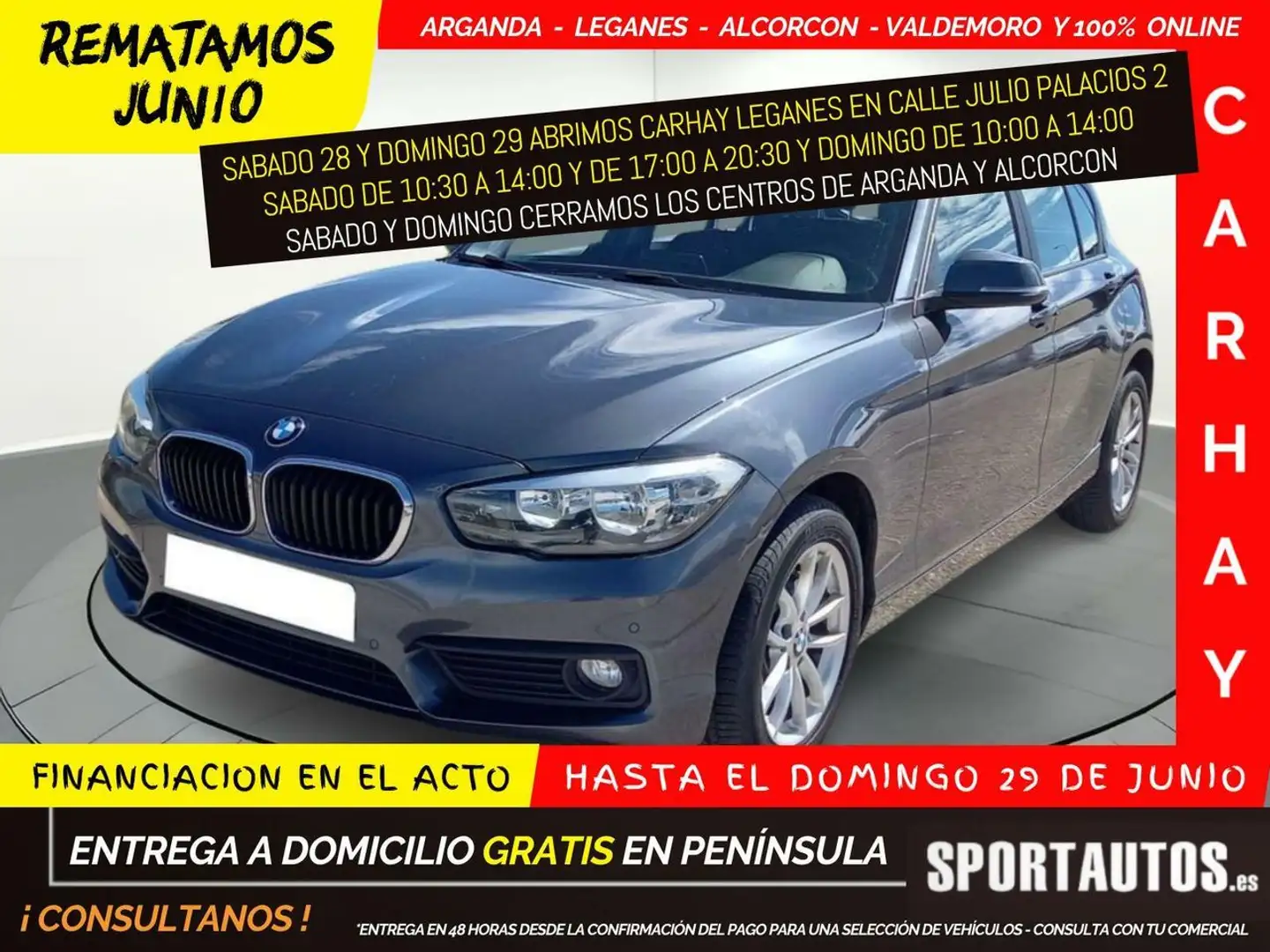 BMW 116 116d AdBlue(EU6c) Model Advantage Busine Gris - 1
