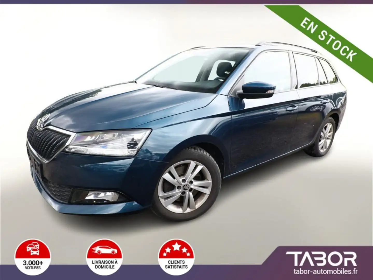 Skoda Fabia Combi 1.0 TSI 95 DSG Style GPS LED Bleu - 1