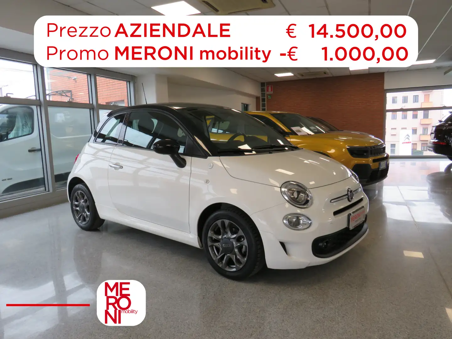Fiat 500 1.0 Hybrid Hey Google Bianco - 1