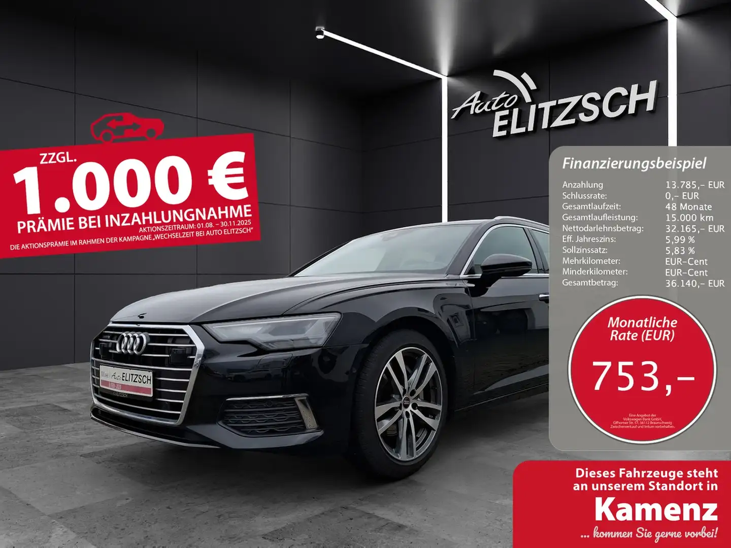 Audi A6 Avant 50 TDI design quattro LED Navi AVC Leder ... Schwarz - 1