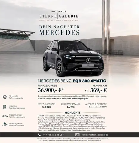 Mercedes-Benz EQB DISTRO+/HANDFRESS/MEMORY/SITZHEI