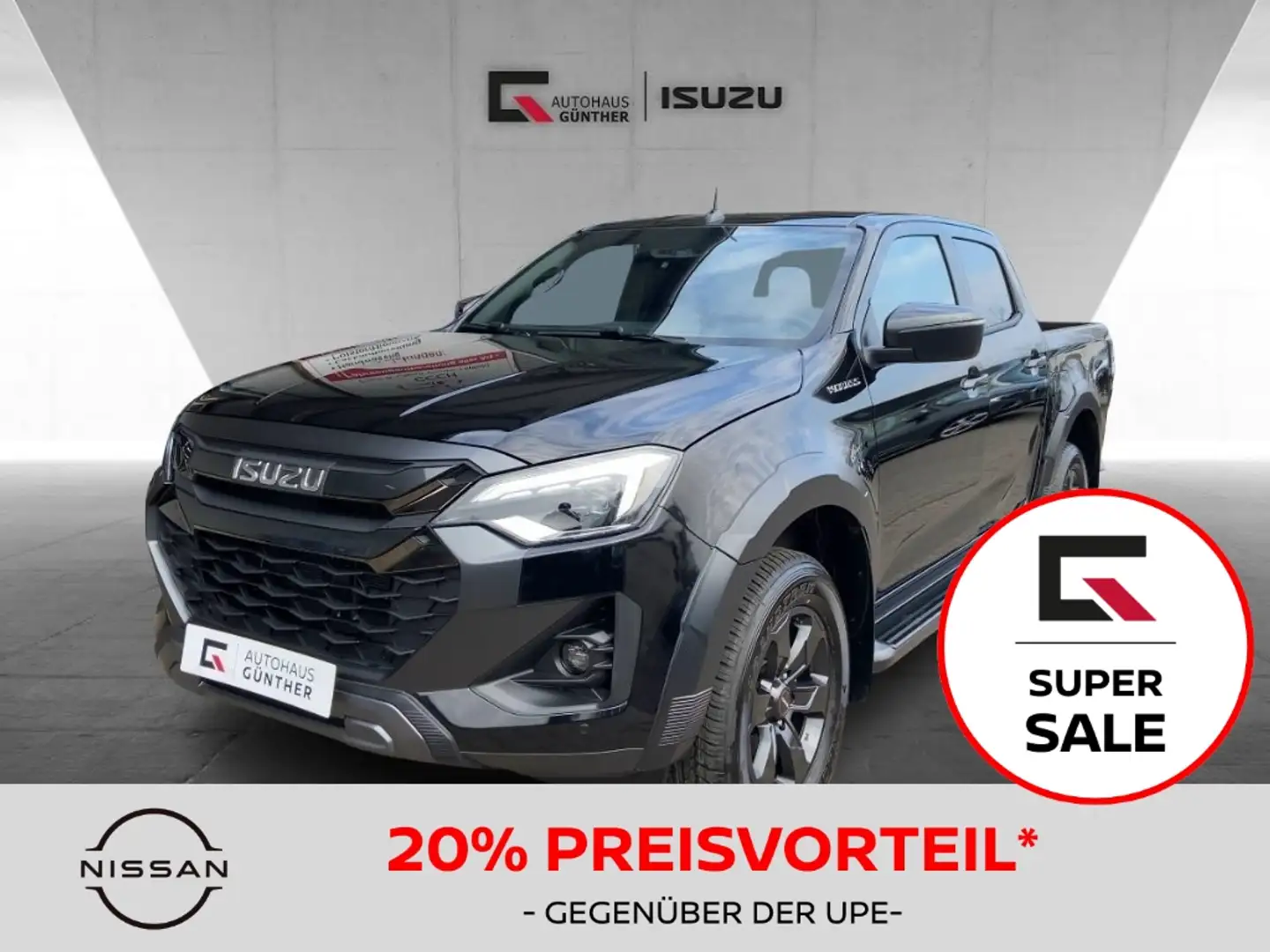 Isuzu D-Max V-CROSS Doka Automatik 4WD Winter/AHK/Leder/Carpla Schwarz - 1