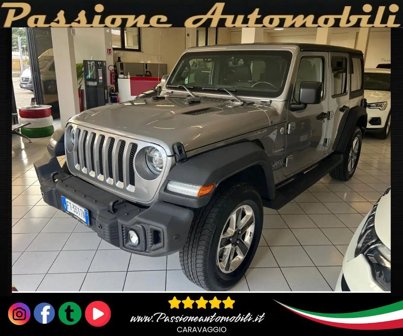 Jeep Wrangler 2.0i SAHARA + EURO6 5p Grigio - 1