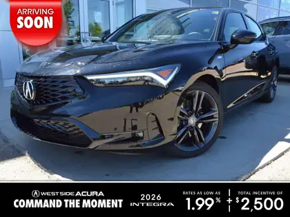 Black 2026 Acura Integra Sedan Continuously Variable Transmission