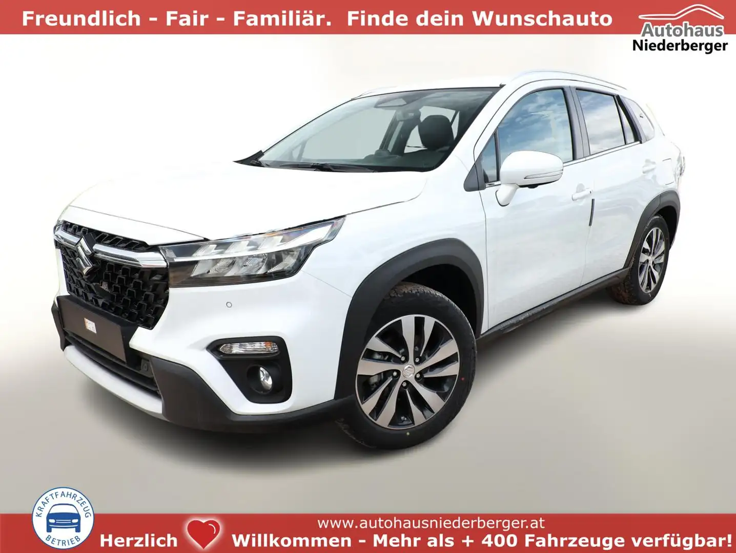 Suzuki S-Cross Comfort+ 1.4 MHEV Aut. Pano 360° Leder 81 kW (1... Weiß - 1