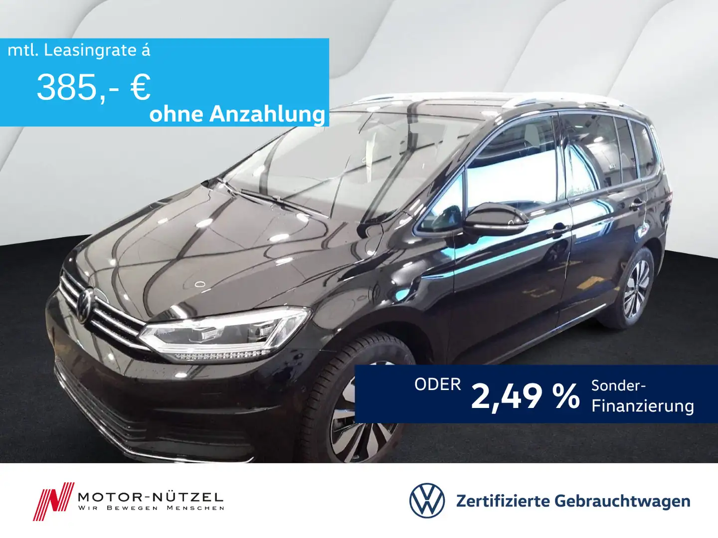 Volkswagen Touran 1.5 TSI DSG GOAL MATRIX+NAVI+AHK+ACC+7SI Schwarz - 1