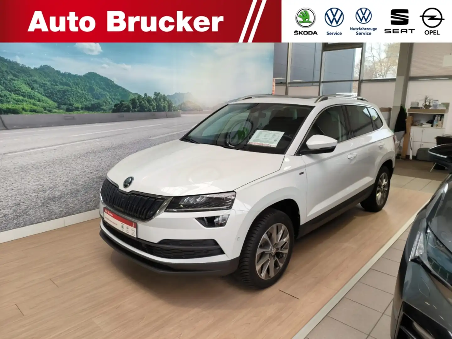 Skoda Karoq Clever 4x4 2.0 TDI Navi el. Panoramadach Weiß - 1