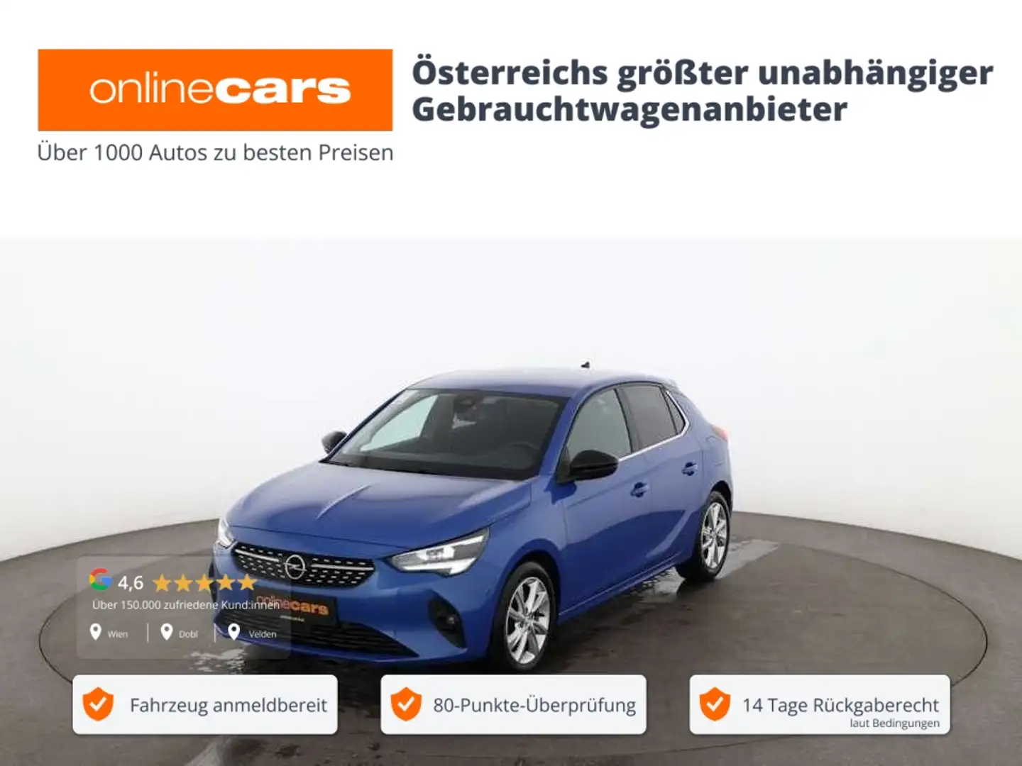 Opel Corsa F 1.5 Diesel Elegance LED RADAR LEDER NAVI Blau - 1