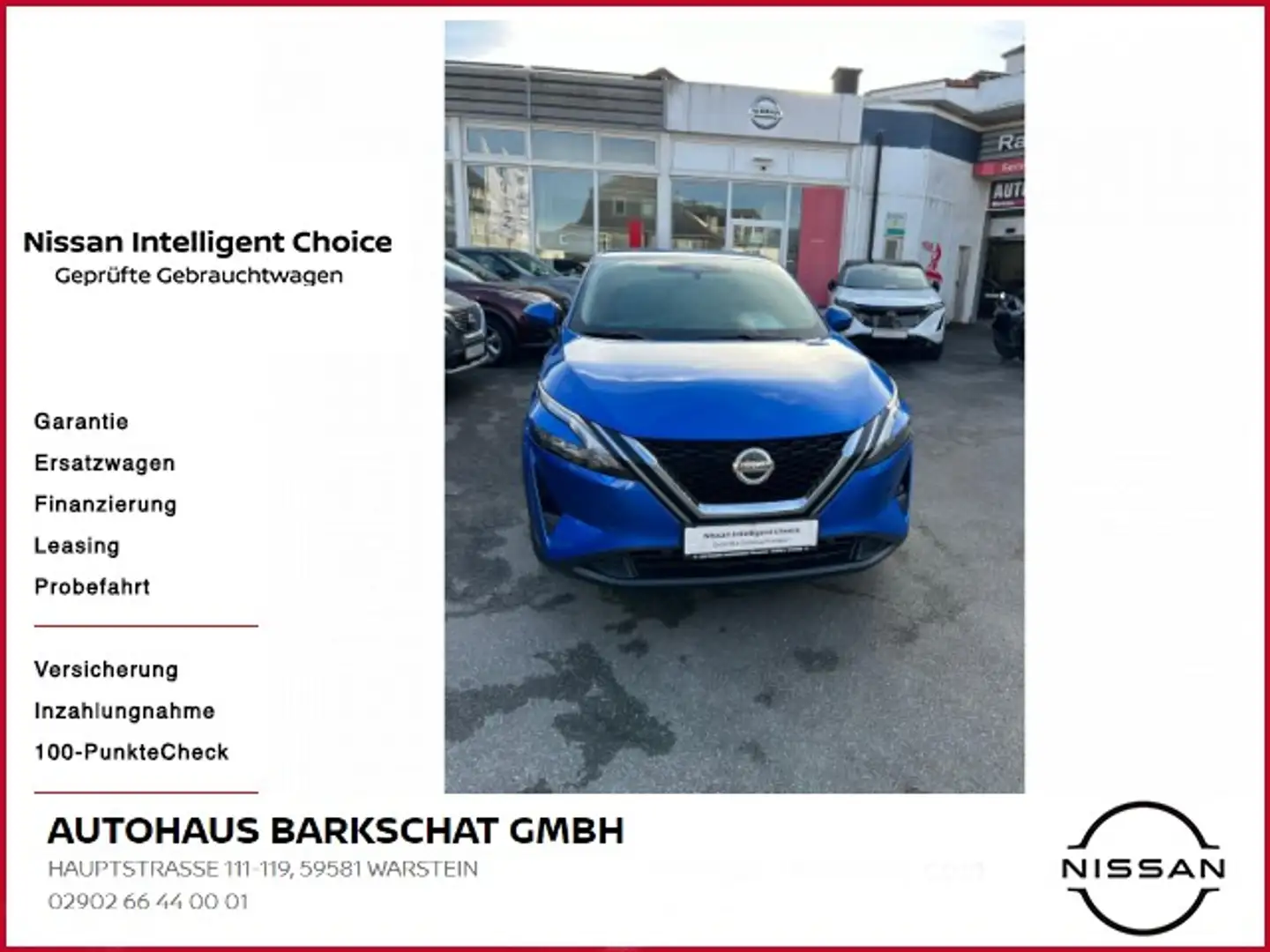 Nissan Qashqai Visia 1 Hand Bleu - 1