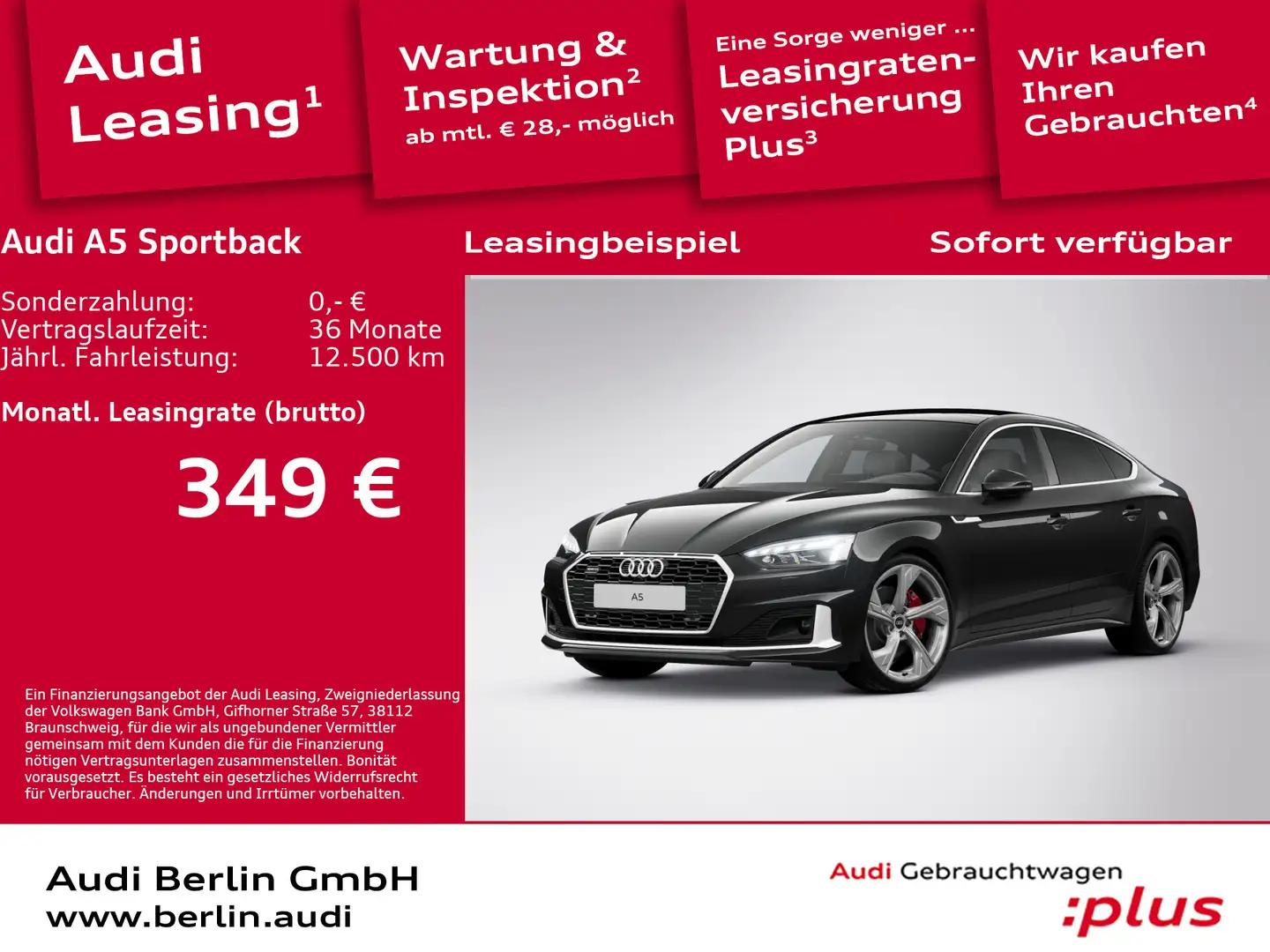 Audi A5 Advanced 45 TFSI quattro S tronic Nero - 1