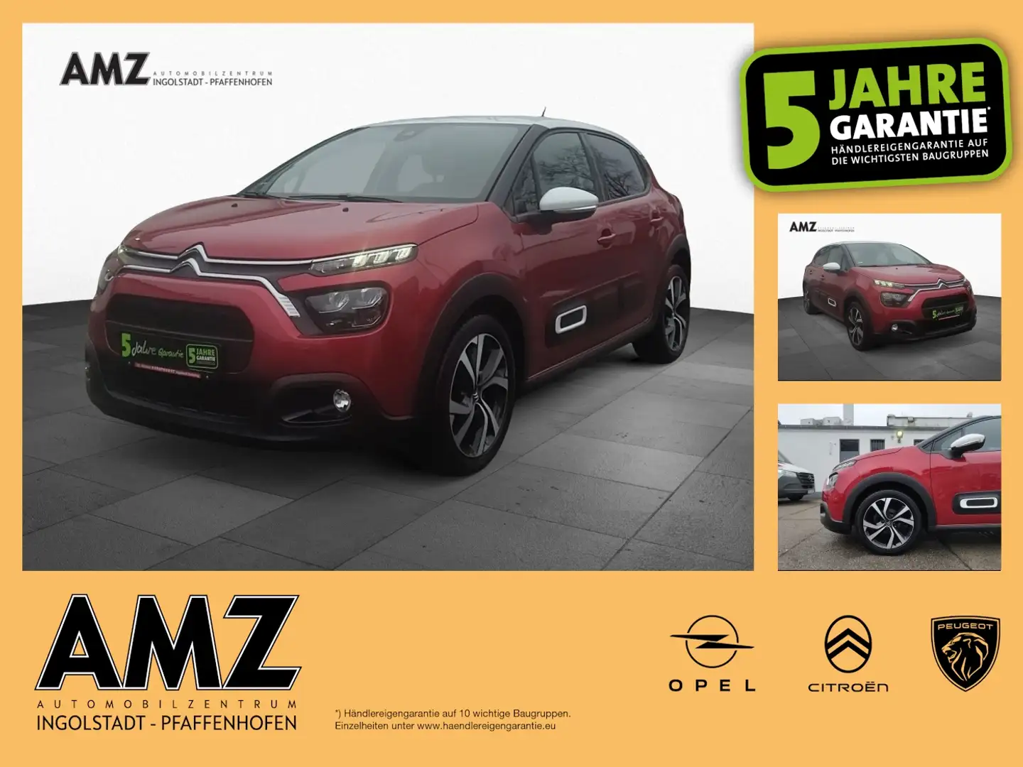 Citroen C3 1.2 Automatik Shine Pack Sitzheiz*Parkhilfe Rot - 1