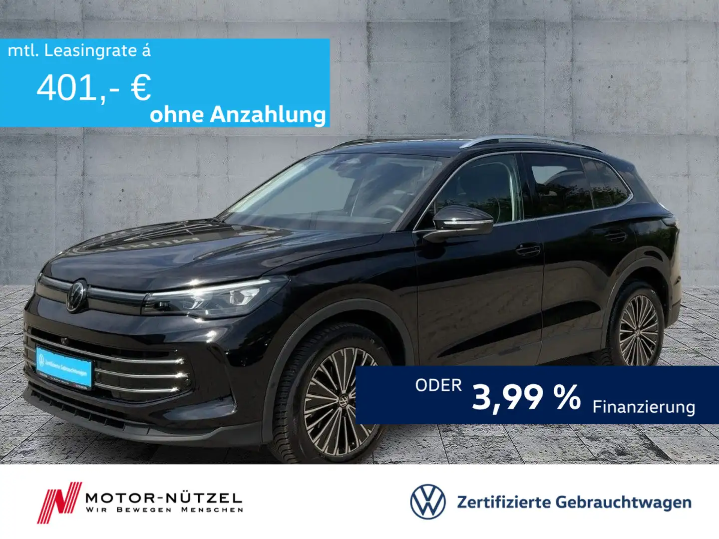 Volkswagen Tiguan 1.5 eTSI DSG ELEGANCE MATRIX+NAVI+AHK+ACC Schwarz - 1