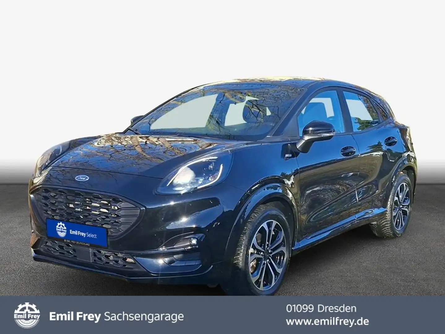 Ford Puma 1.0 EB Hybrid Aut. ST-LINE Wi-Pa m. Allwetter Schwarz - 1