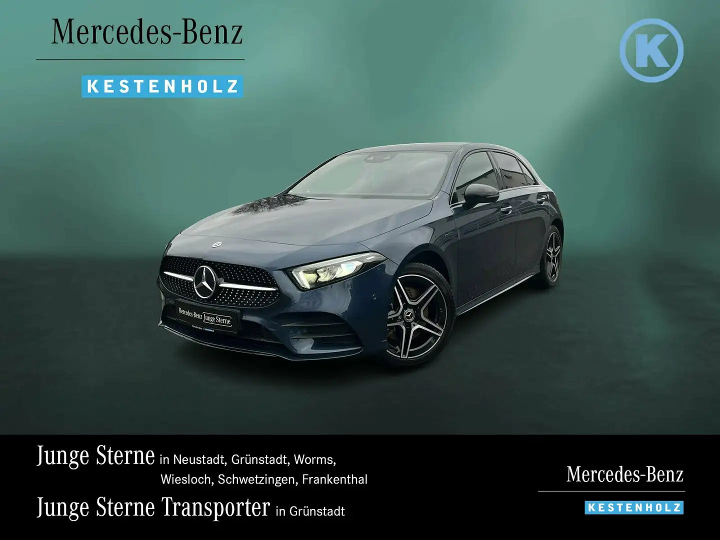 Mercedes-Benz A 250 A 250 e AMG+NIGHT+AHK+KAMERA+AMBI+SOUND+TWA+SHZ Blau - 1