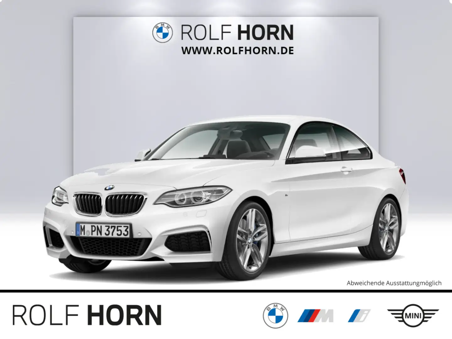 BMW 218 i Coupe M Sportpaket Navi Klima LED HiFi PDC Weiß - 1